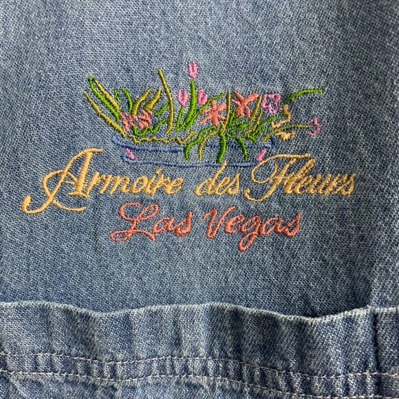 Casino Classics Brand Women's Denim Shirt with Logo Size XXL - Picture 3 of 4